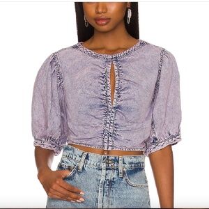 We The Free Eloise Denim Crop Top